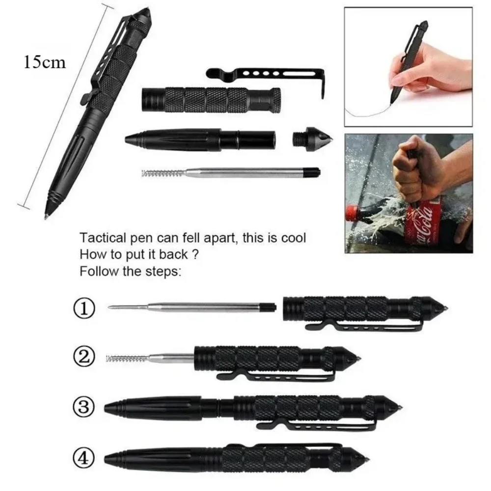 Tungsten Steel Multi Functiona - Pen Tactical Glass 评论和价格